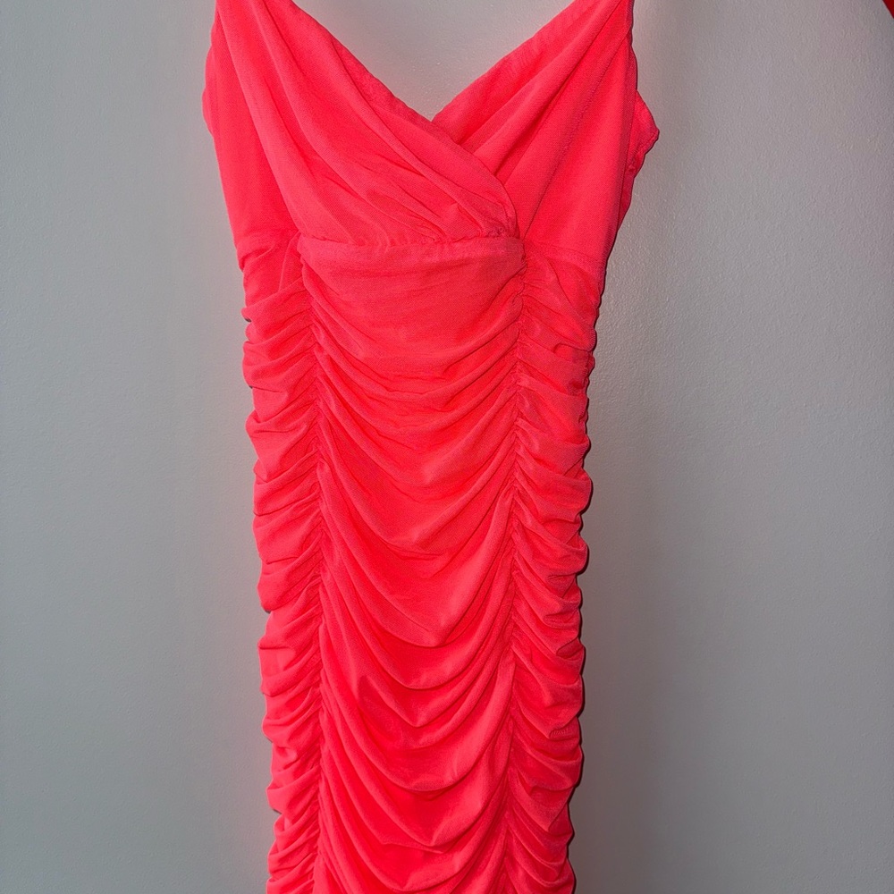 Lucy in the Sky Vibrant Pink Asymmetrical Dress